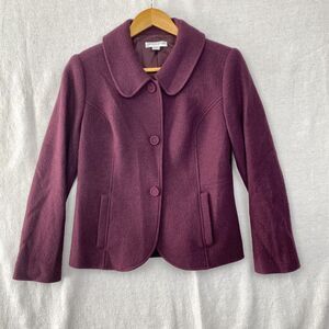 Vintage Pendleton Wool Structured Blazer Jacket Collared Purple Small